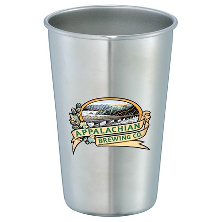 Growl Stainless Pint Glass 16oz