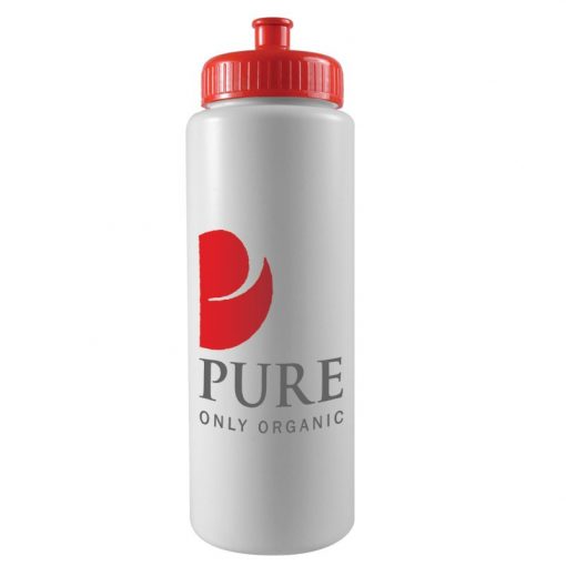 32 oz. Sports Sports Bottle - Push Pull Cap (White or Frost)