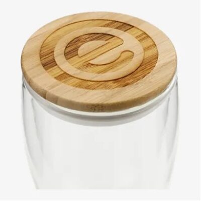 Easton 12 Oz. Glass Cup With Fsc Bamboo Lid
