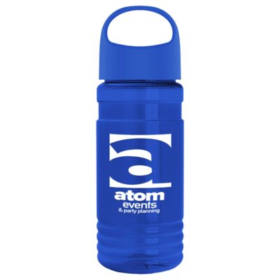 20 oz. Transparent Sports Bottle With Oval Crest Lid