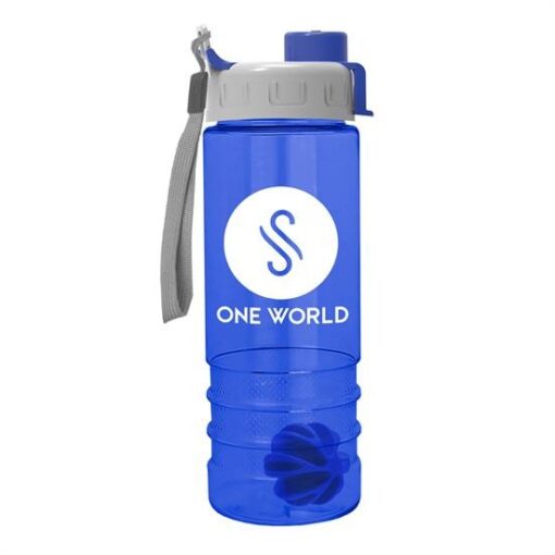 24 oz Transparent Salute Shaker Bottle - Quick Snap Lid