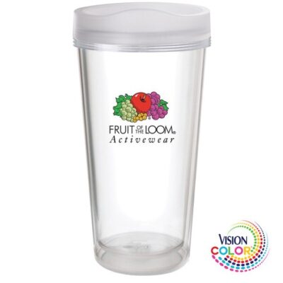 16 Oz. ThermalClear Tumbler w/ Full Color Digital Imprint Made in the USA