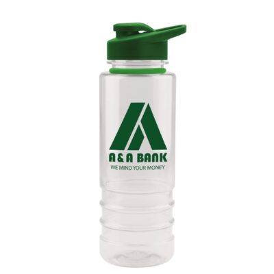 Admiral - 24 oz. Tritan Transparent bottle with Flip Straw lid and Accent Collar