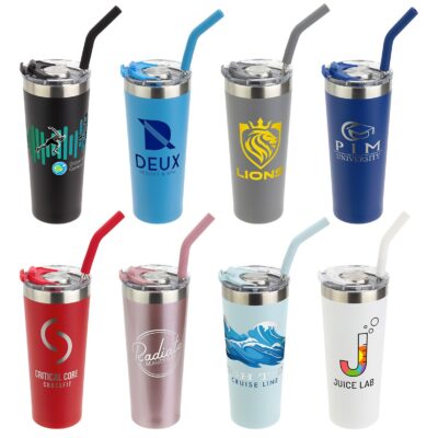 NAYAD® Trouper 22 oz Stainless Double Wall Tumbler with Straw