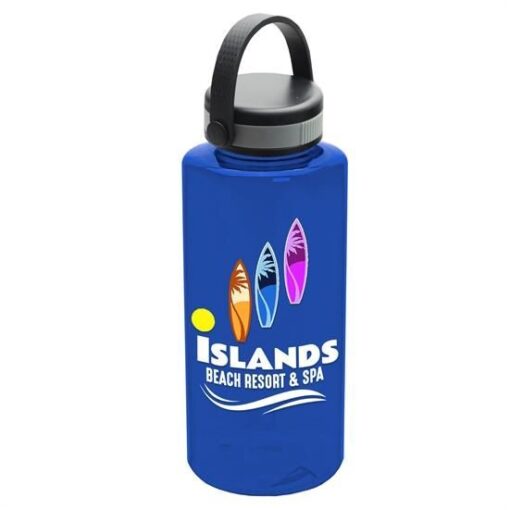 34 Oz. Transparent Mountaineer Bottle w/Ez Grip Handle Lid - Digital