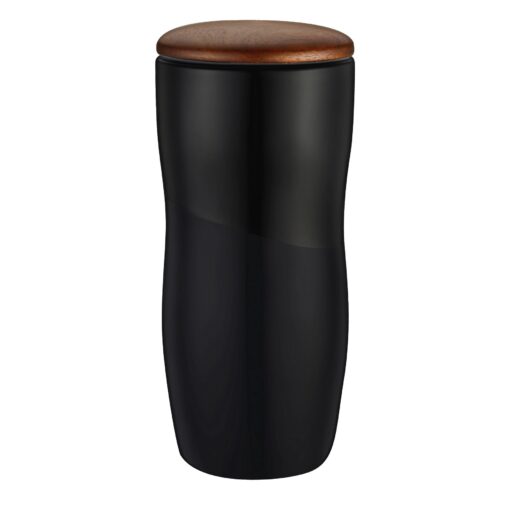 12 Oz. Ceramic Tumbler with Wooden Lid-2