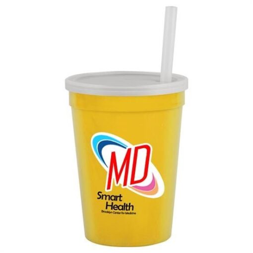 12 Oz. Cup With Lid & Straw - Digital-10