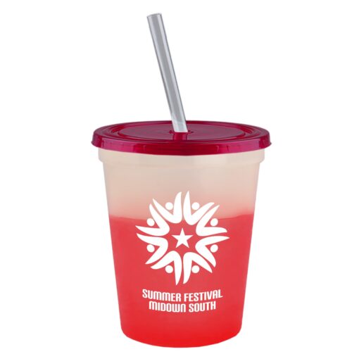 16 Oz. Cool Color Change Straw Cup-4