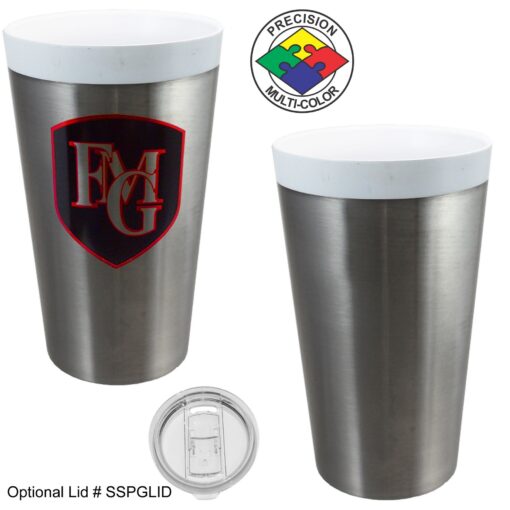 18 Oz. Stainless Vacuum Double Wall CeramiSteel Tumbler (Full Color)-4