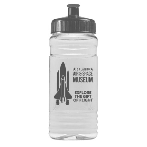 20 Oz. Clear Pete Sports Bottle w/Push-Pull Lid-1
