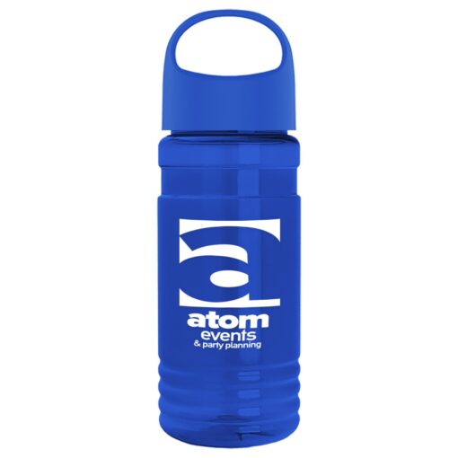20 Oz. Transparent Sports Bottle w/Oval Crest Lid-1