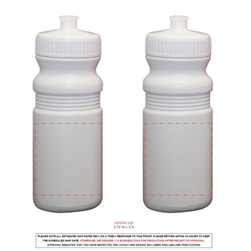 20 Oz. USA-Made White Sport Bottle with Push-Pull Lid-4
