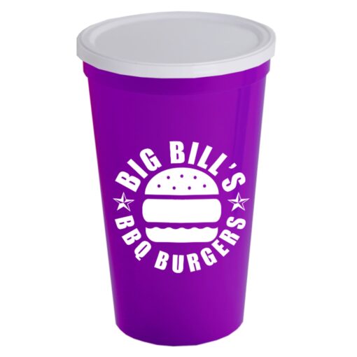 22 Oz. Stadium Cup With No Hole Lid-8