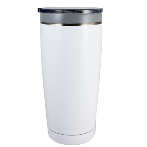 22 Oz Stainless Vacuum Double Wall CeramiSteel Tumbler w/Drink Through Lid (Screen Printed)-2