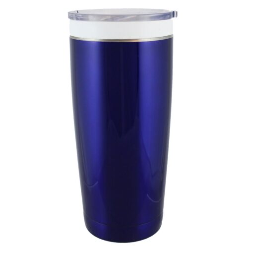 22 Oz. Stainless Vacuum Double Wall CeramiSteel Tumbler w/Drink Through Lid (Screen Printed)-2