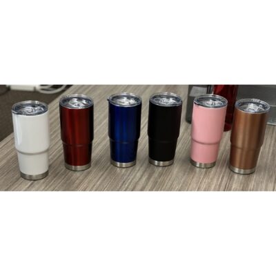 24 Oz. Vacuum Insulated Stainless Steel Tumbler Copper Lined With Slider Lid-1