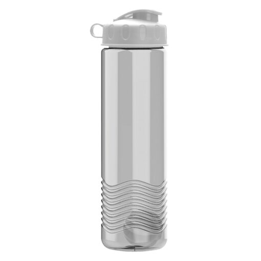 24 Oz. Wave Transparent Shaker Bottle w/Flip Lid-2