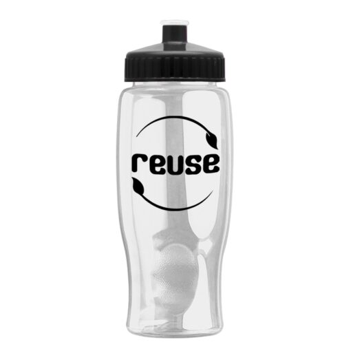 27 Oz. Poly-Pure Transparent Sports Bottle w/Push Pull Lid-2