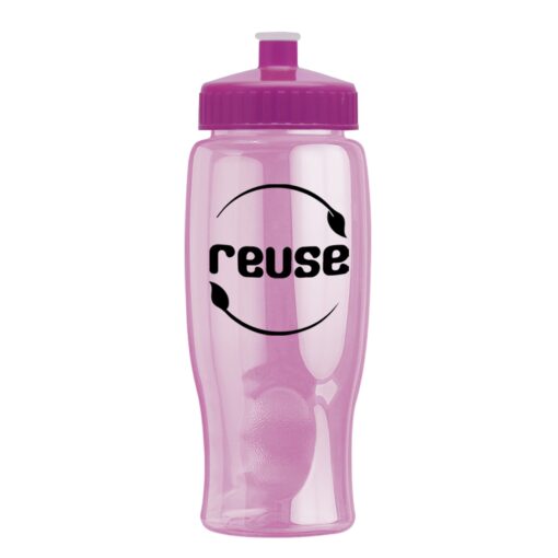 27 Oz. Poly-Pure Transparent Sports Bottle w/Push Pull Lid-8