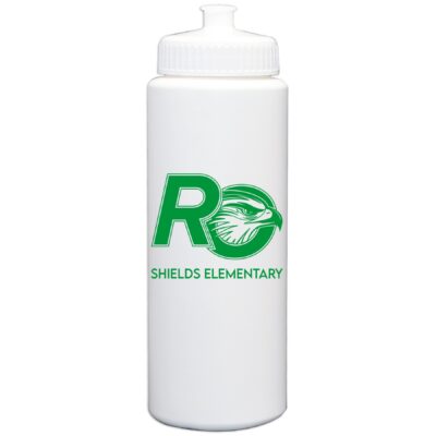 32 Oz. White Sport Bottle with Push-pull Lid-1