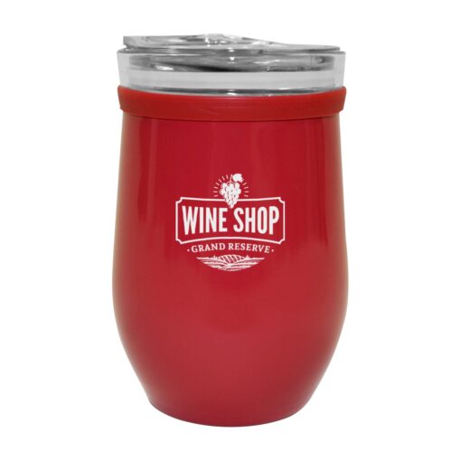 8 Oz. Glass And Stainless Steel Wine Tumbler-10