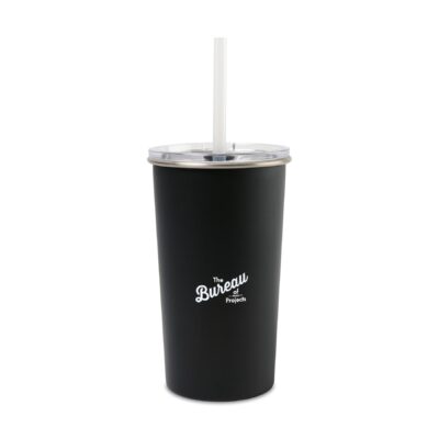 Arlo Classics Stainless Steel Tumbler with Straw - 20 Oz. - Black-1