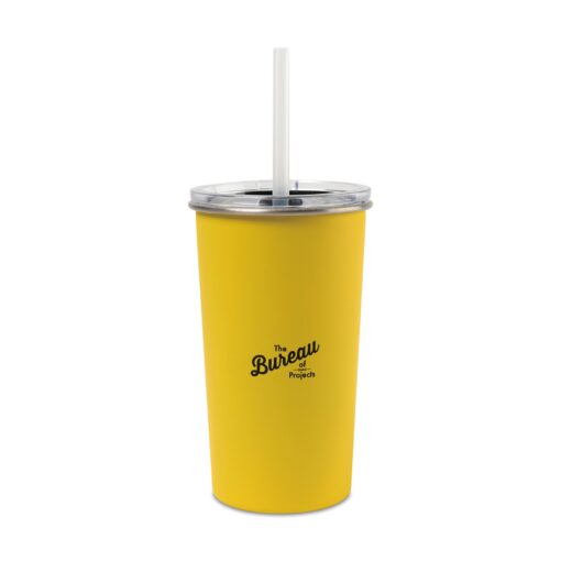 Arlo Classics Stainless Steel Tumbler with Straw - 20 Oz. - Yellow-1