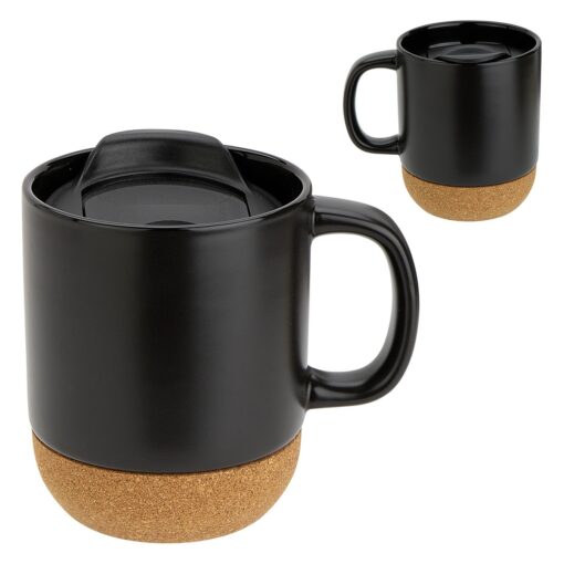 Balsamo 12 oz Ceramic Mug with Cork Base-4