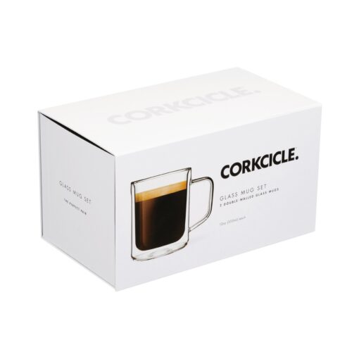 CORKCICLE® Mug Glass Set (2) - Clear-3