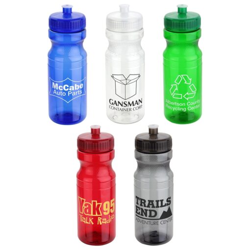 Cycler 24 oz PET Eco-Polyclear™ Bottle with Push-Pull Lid-1