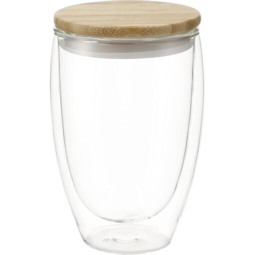Easton Glass cup with FSC Bamboo lid 12oz-4