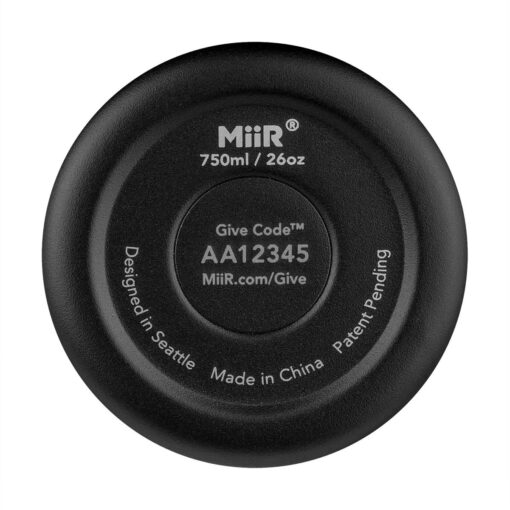 MiiR® Vacuum Insulated Wine Bottle - 25 Oz. - Black Powder-6