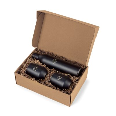 MiiR® Wine Bottle & Tumbler Gift Set - Black Powder-1