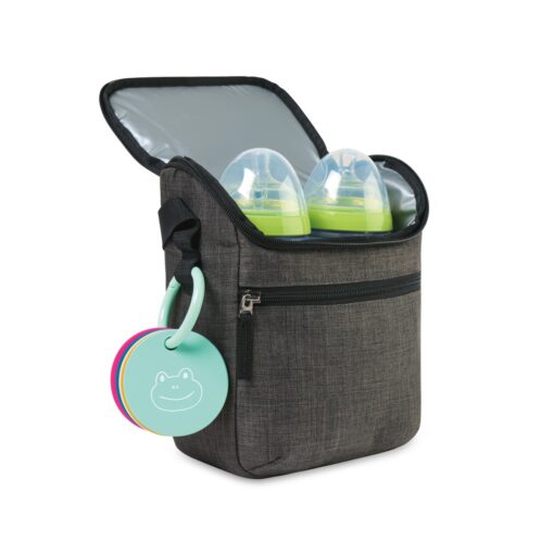 Reagan Baby Bottle Cooler - Charcoal Heather-2