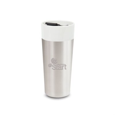 The Glossy Stainless/Ceramic Tumbler - 16oz Silver-1