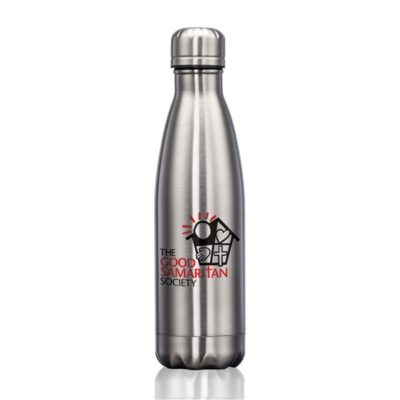 The Single Pin Water Bottle - Silver-1