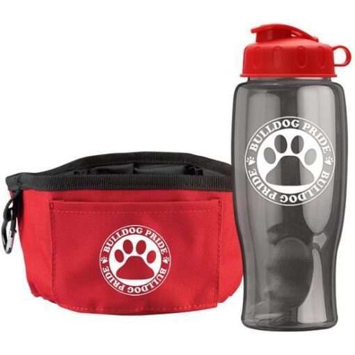 Thirsty Dog Sports Bottle And Folding Dog Bowl Set-3