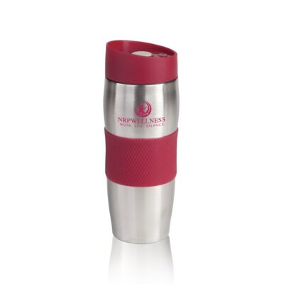 The Checker S/Steel Tumbler - 16oz Red-1