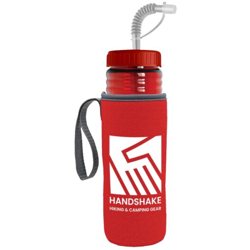 The Lifeguard - 24 oz. PETE Bottle with a Straw lid and Caddy-3