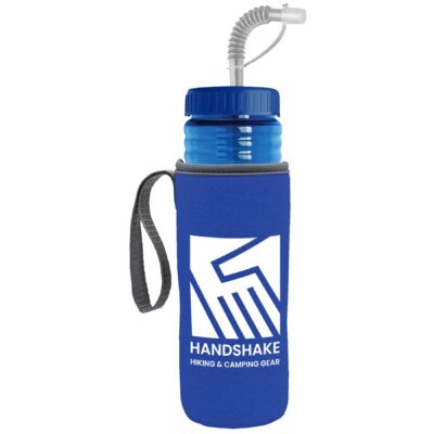 The Lifeguard - 24 oz. PETE Bottle with a Straw lid and Caddy-1