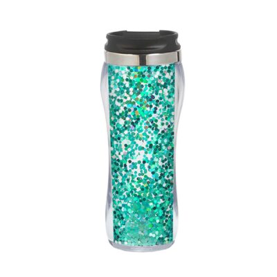 12 oz. Double walled plastic tumbler with confetti insert-1