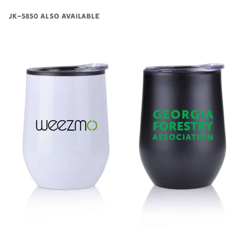 10 Oz. Stainless Steel Lined Vacuum Wood Toned Wine Tumbler-3