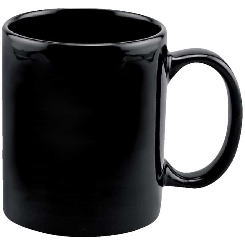 11 Oz Full Color Black Stoneware Executive Mug-2