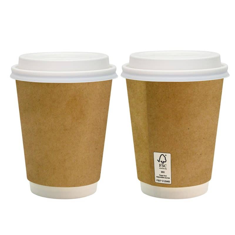 12 oz Full Color Dusky Paper Cup With Lid-2