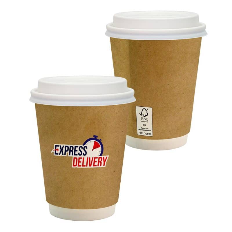 12 oz Full Color Dusky Paper Cup With Lid-1