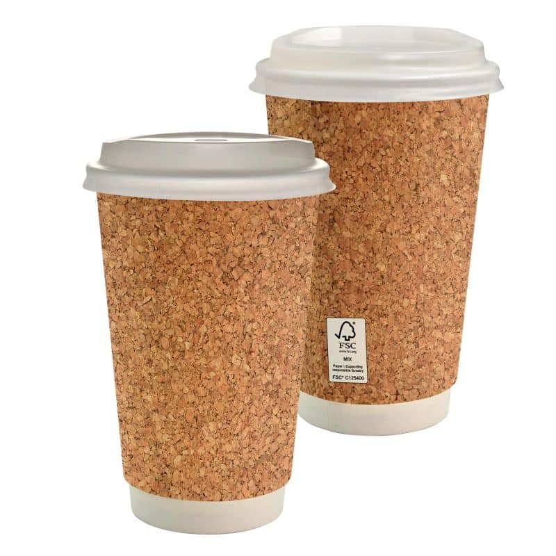 16 Oz. Full Color Cork Pattern Paper Cup With Lid-2