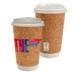 16 Oz. Full Color Cork Pattern Paper Cup With Lid-1