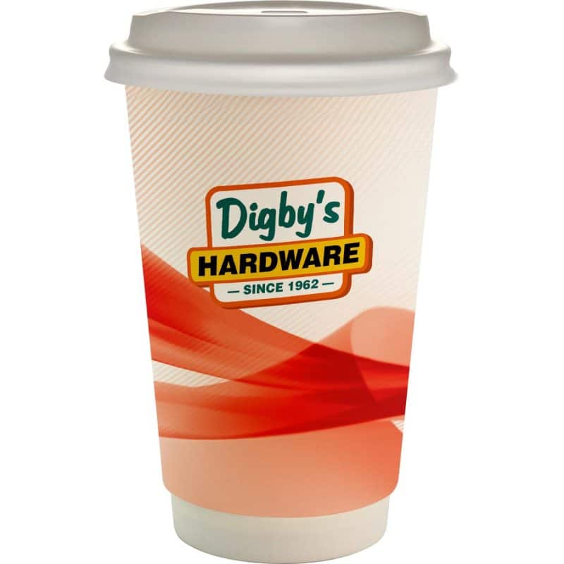 16 oz. Full Color Groovy Paper Cup With Lid-7