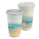 16 oz. Full Color Seaside Paper Cup With Lid-2
