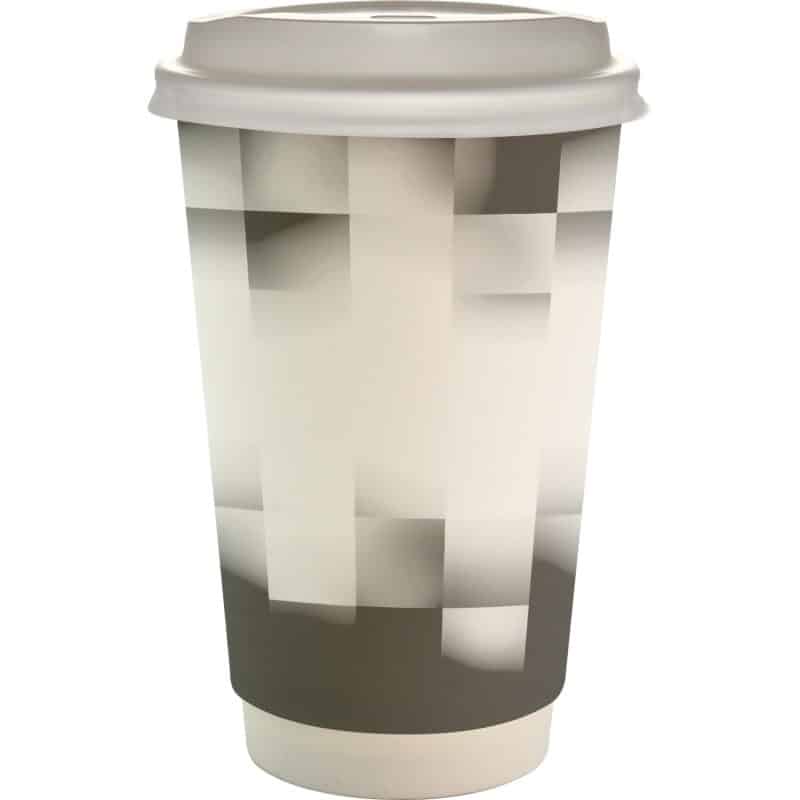 16 oz. Full Color Shaded Checkers Paper Cup With Lid-4
